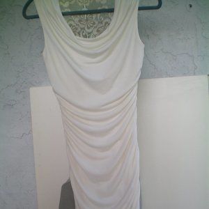 Beautiful Ruched Cream Dress   size Medium
